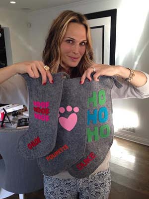 molly sims diy decorations stockings