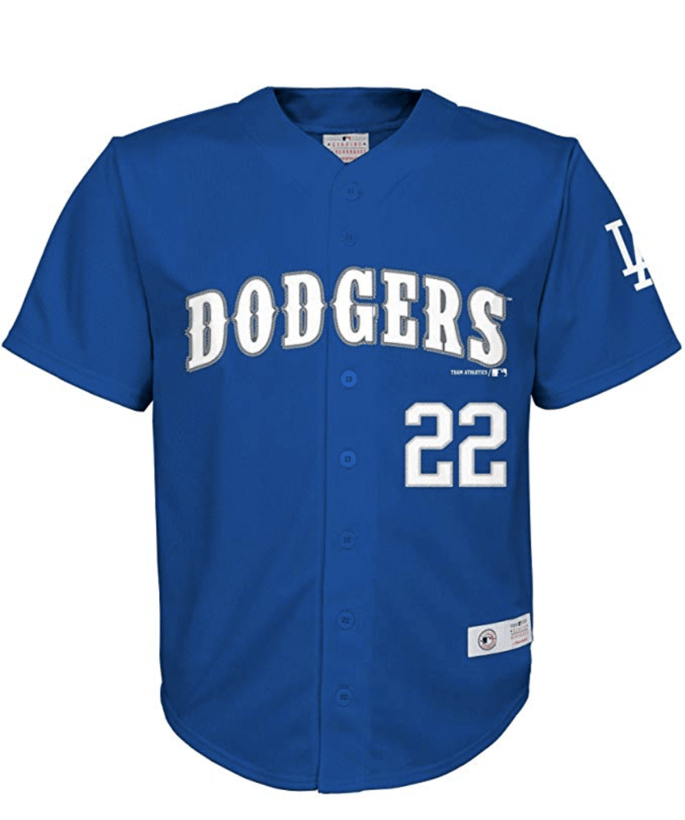 CLAYTON KERSHAW LOS ANGELES DODGERS #22 BLUE YOUTH PLAYER FASHION JERSEY