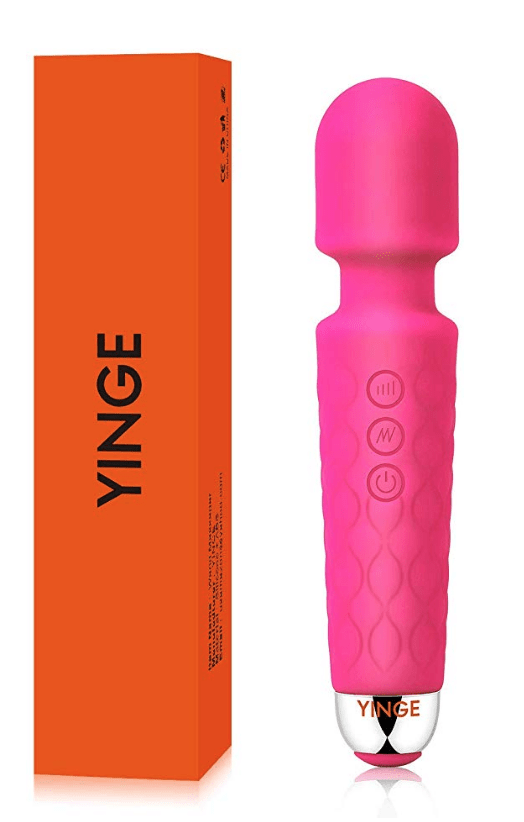 YINGE MINI WAND MASSAGER FOR WOMEN/MAN WITH POWERFUL VIBRATING SMALL CORDLESS HANDHELD PERSONAL W...